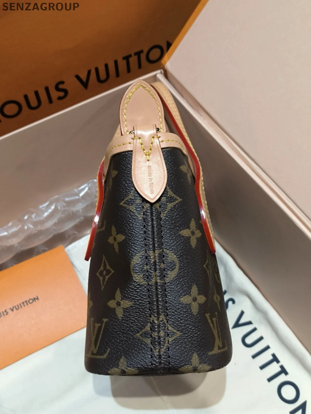 Louis Vuitton Neverfull Beige Shoulder Bag Tote Bag Excellent