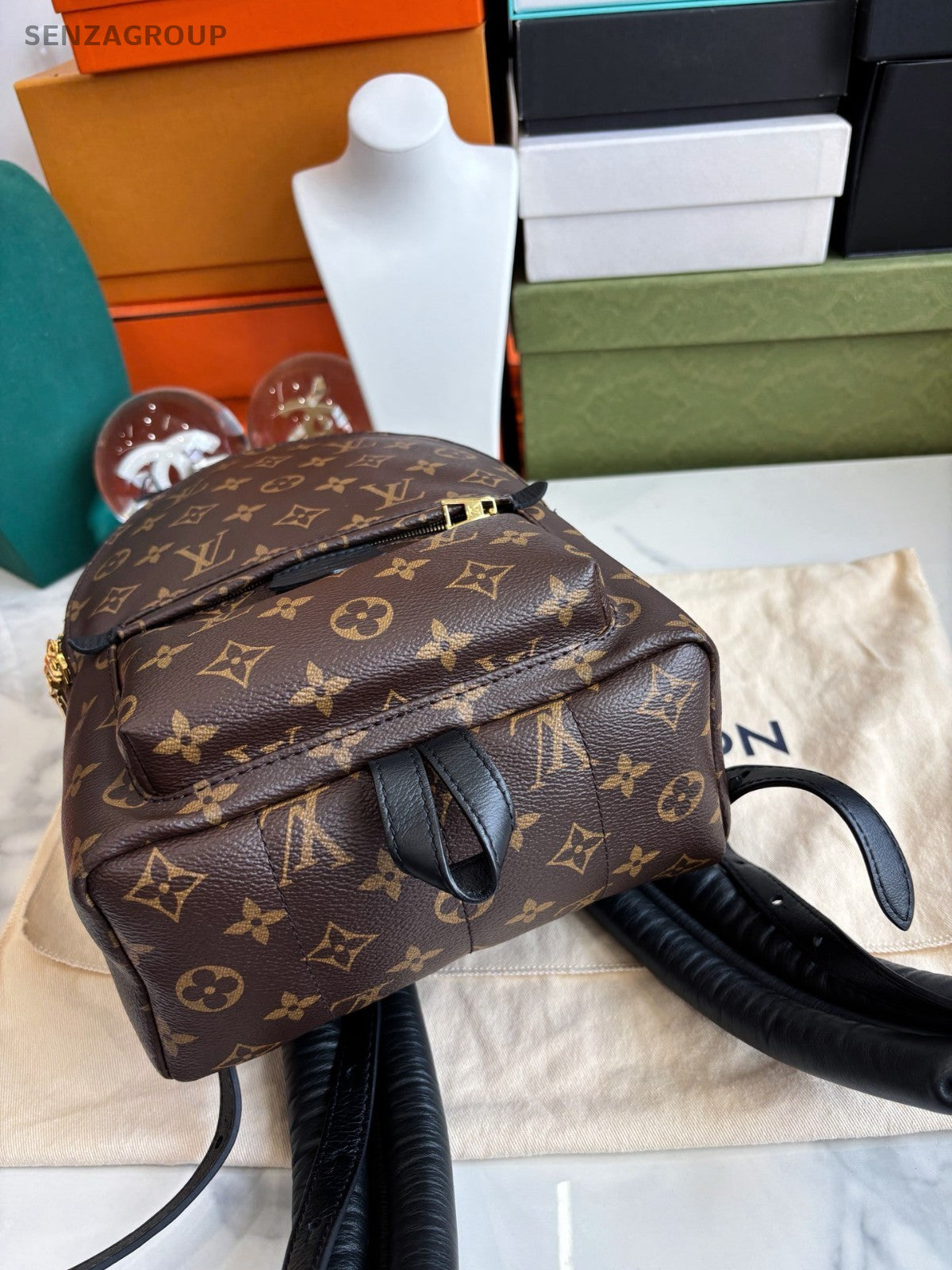 Louis Vuitton Monogram Classic Blackpack Medium Amost brand NEW Chip Version