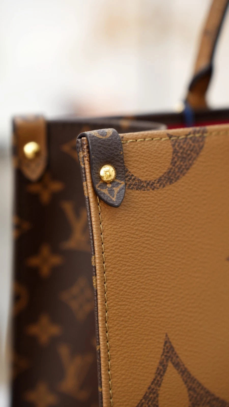 Louis Vuitton OnTheGo MM M45321 Monogram Brown Tote Bag Excellent