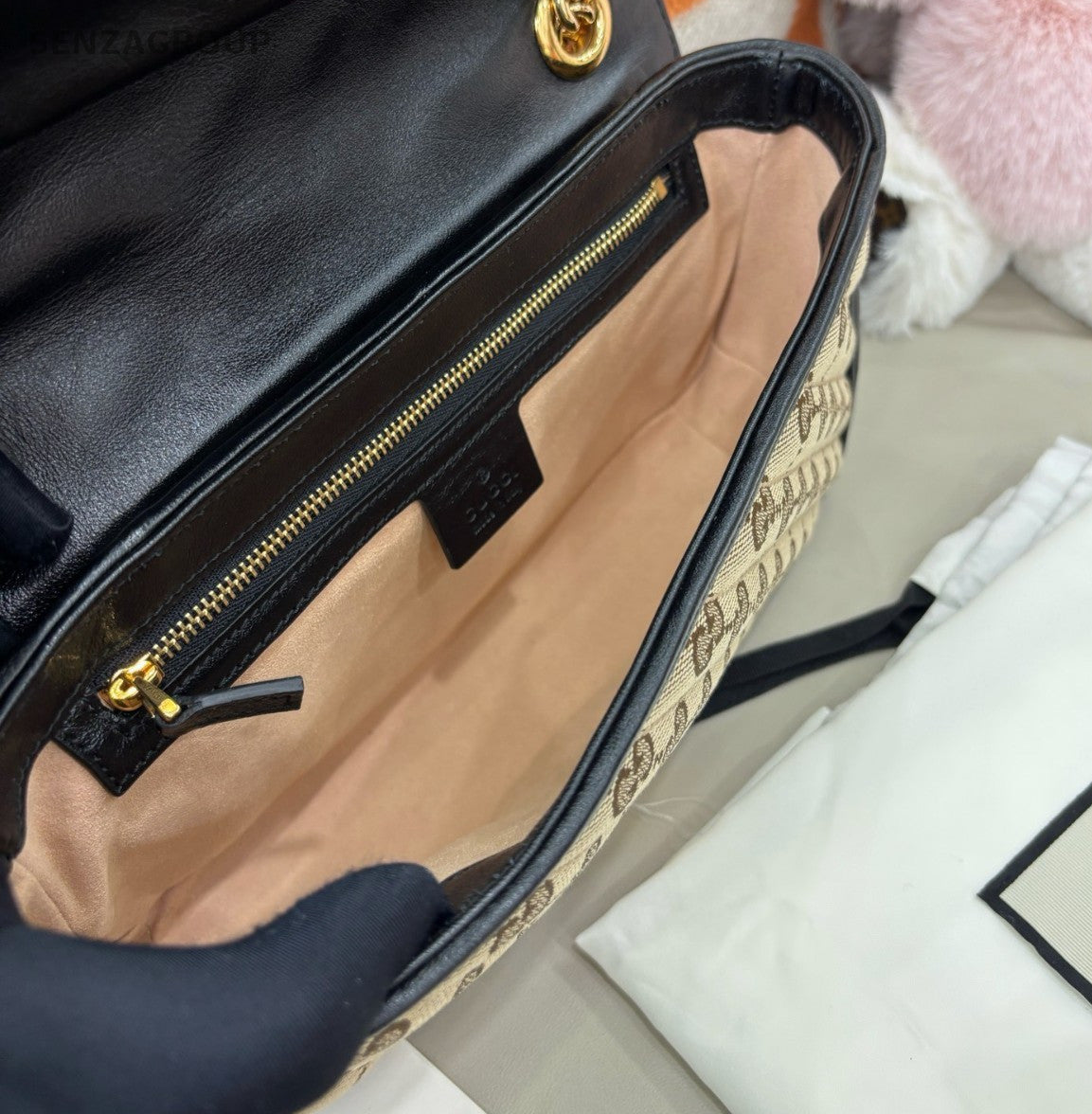 Gucci Marmont26 Chain Shoulder Bag Crossbody Brown Gold Used Women Classic