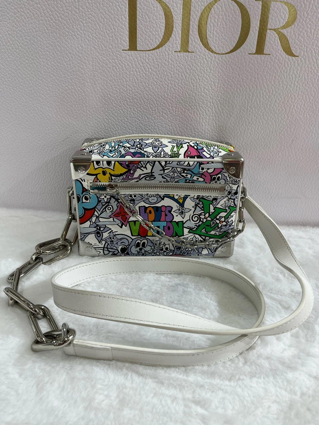 Louis Vuitton Limited Graffiti Soft Trunk Box Bag For Women