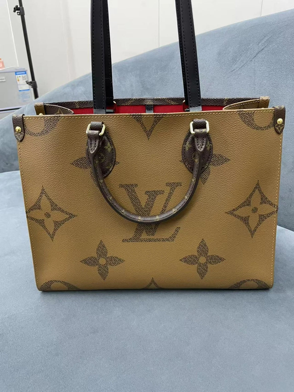 Louis Vuitton Canvas Classic Monogram Medium Tote Bag For Women