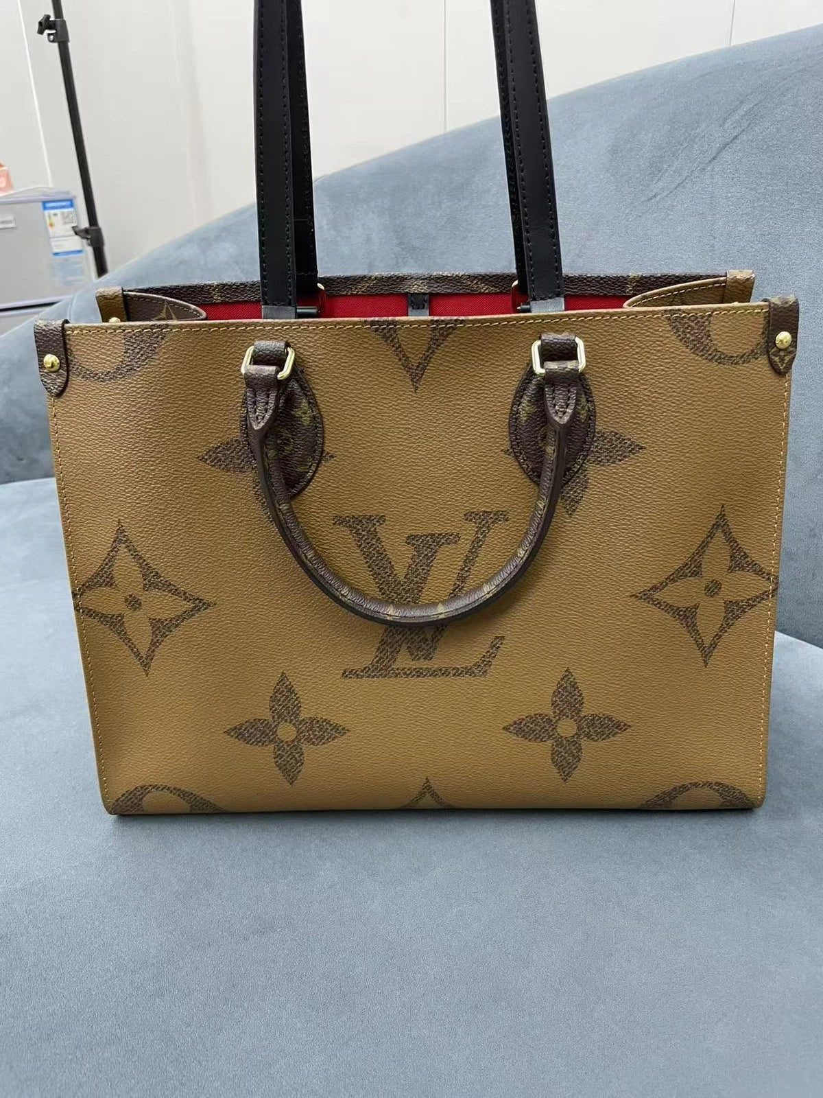 Louis Vuitton Canvas Classic Monogram Medium Tote Bag For Women