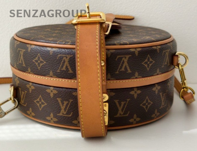 Louis Vuitton Boite Chapeau PM Monogram Crossbody Brown Gold Women