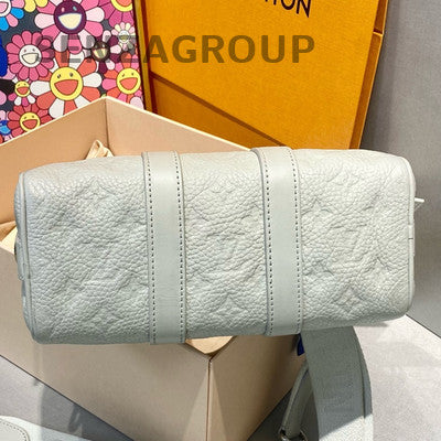 Louis Vuitton Keepall Monogram Handbag Silver - Classic Women's Travel