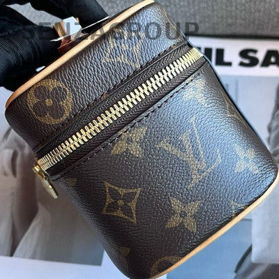 Louis Vuitton Monogram Nice Nano Zippy Cosmetic Pouch Brown Gold