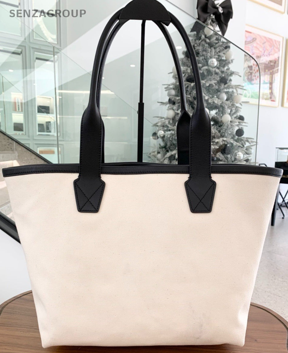 Balenciaga City Series CHENDU Canvas Leather Top Handle Shoulder Bag Women White
