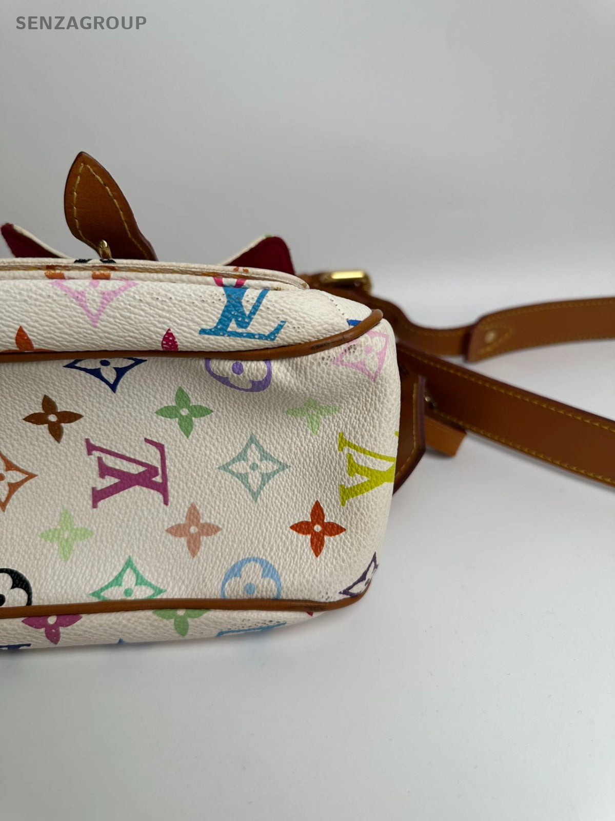 SJ0001  Louis Vuitton LV Monogram Multicolore White Lodge PM Shoulder Bag(Z)