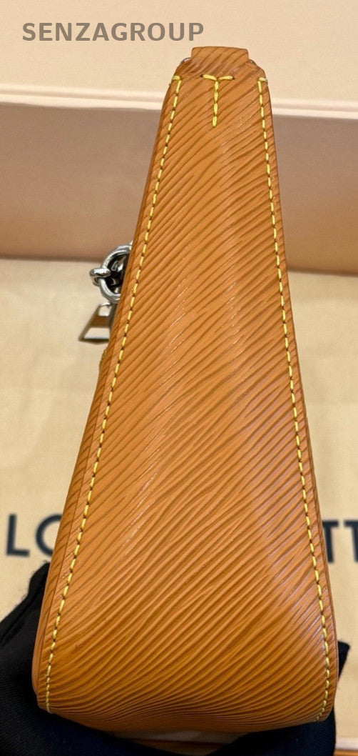 Louis Vuitton Marelle Epi Leather Shoulder Bag Crossbody Brown Silver Women