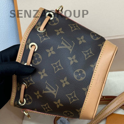 Louis Vuitton Nano Noe Monogram Mini Bucket Bag Brown Women's Classic
