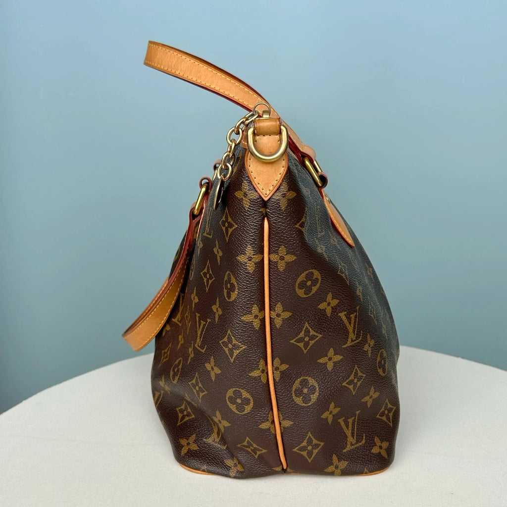 Louis Vuitton Palermo PM Top Handle Bag Crossbody Monogram Canvas Women Classic
