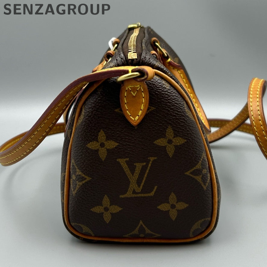 Louis Vuitton Speedy Nano Monogram Brown Women's Classic Handbag