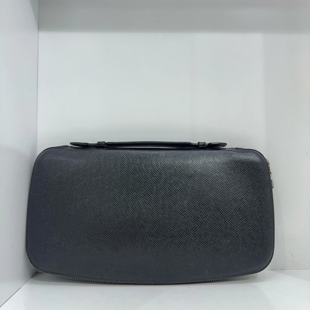 Louis Vuitton Black Leather Clutch Wallet Card Holder For Women