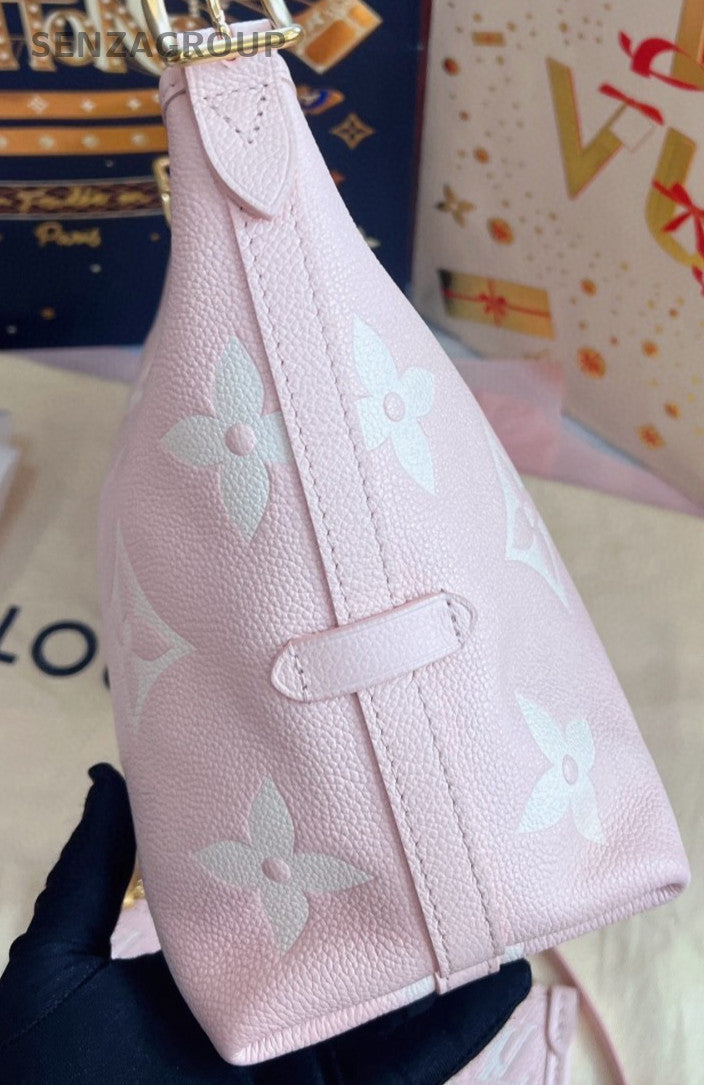 Louis Vuitton Carryall PM 2Way Shoulder Bag Crossbody Pink Gold Women Classic