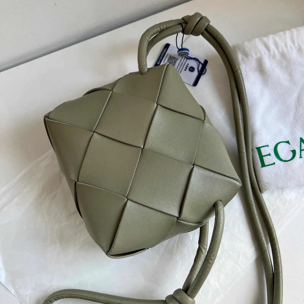 Bottega Veneta Brick Camera Bag Shoulder Crossbody Bag Green Women Classic