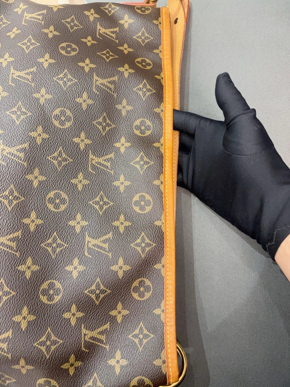 Aunthentic Louis Vuitton Delightful PM Monogram Top Handle Crossbody Brown