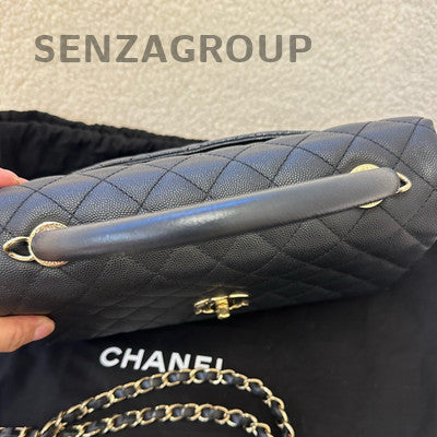 Chanel Coco Handle Medium Black Calfskin Classic Handbag Shoulder Bag Women