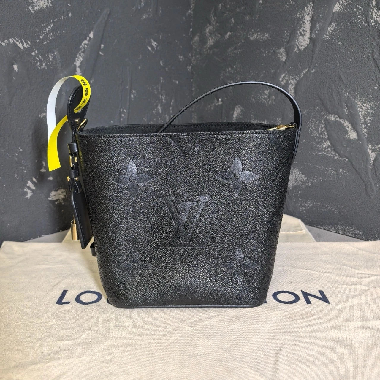 Louis Vuitton Allin BB Black Leather Shoulder Bag Top Handle Bag Women