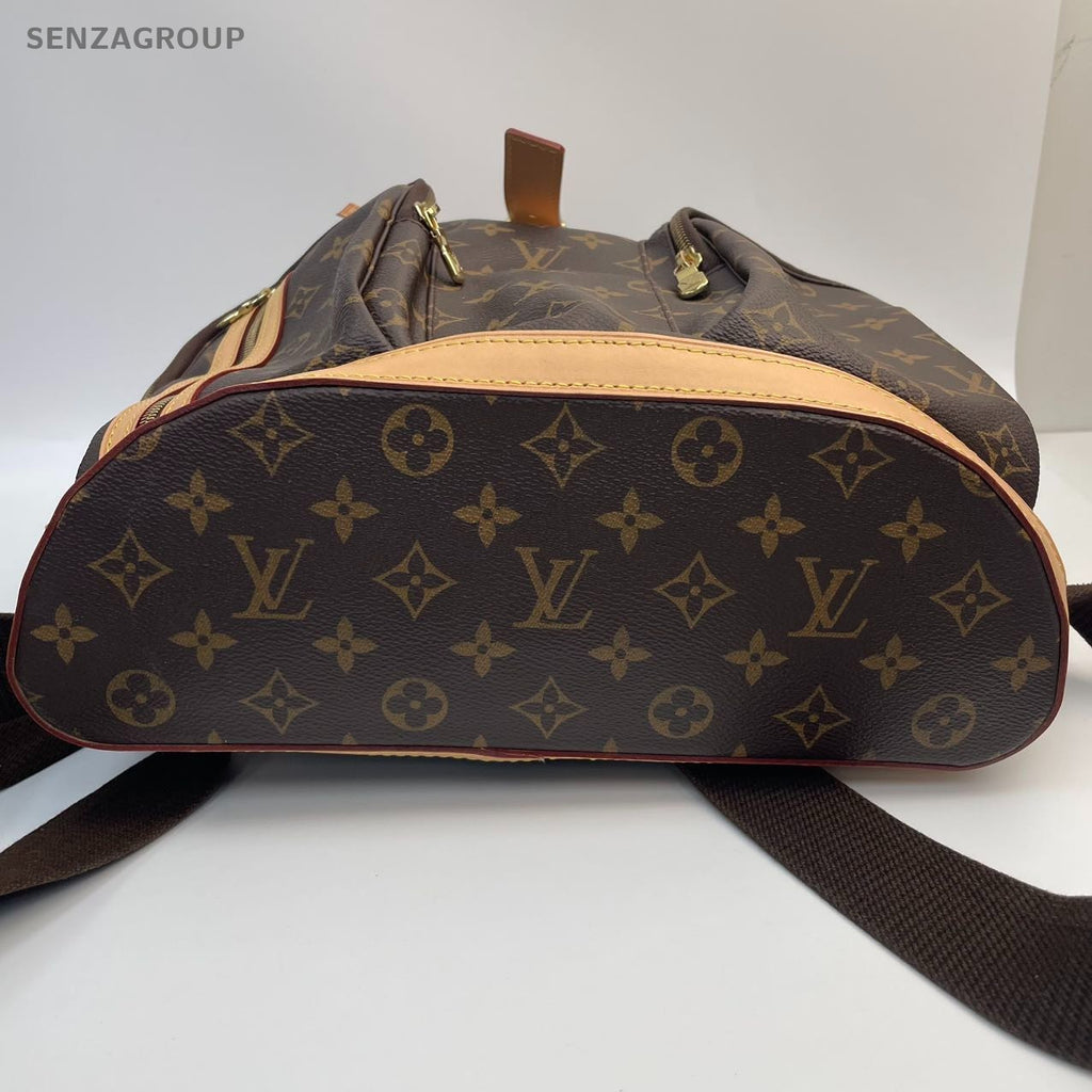 #1 - SJ0001  Louis Vuitton Montsouris Backpack MM Brown Canvas Vintage