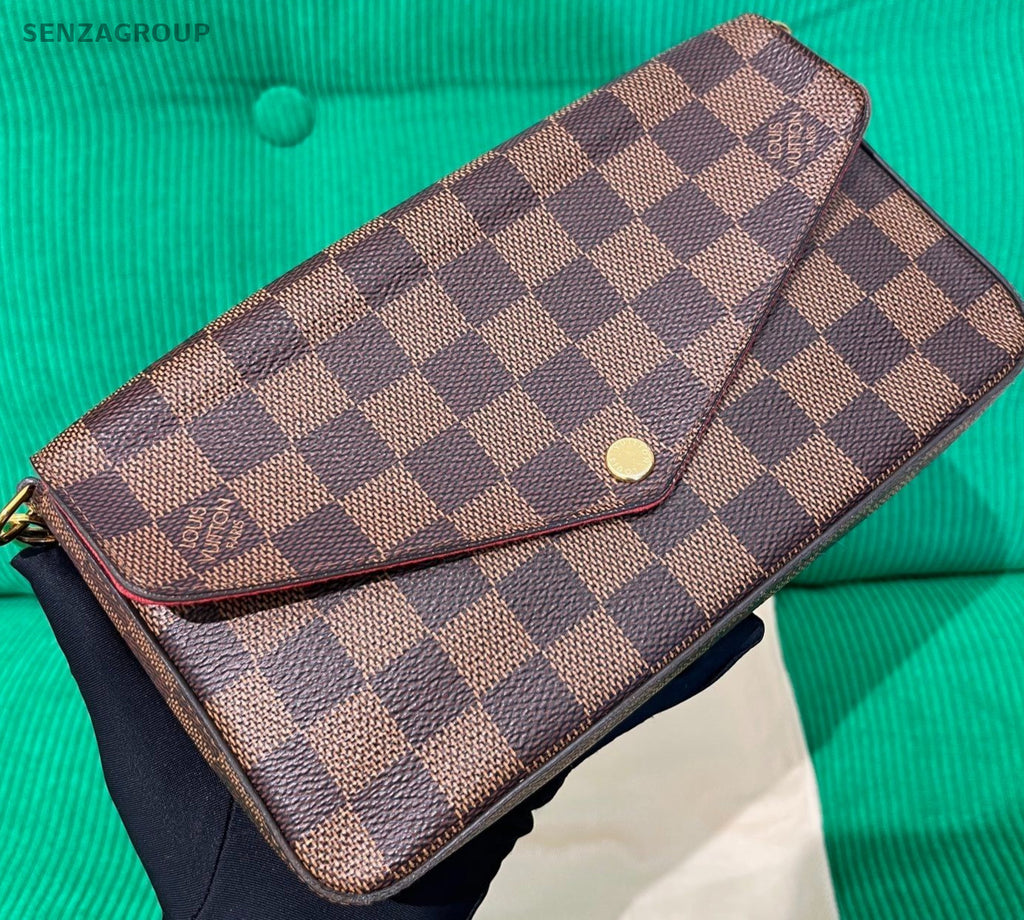 Louis Vuitton Damier Ebene Shoulder Crossbody Bag Brown Women