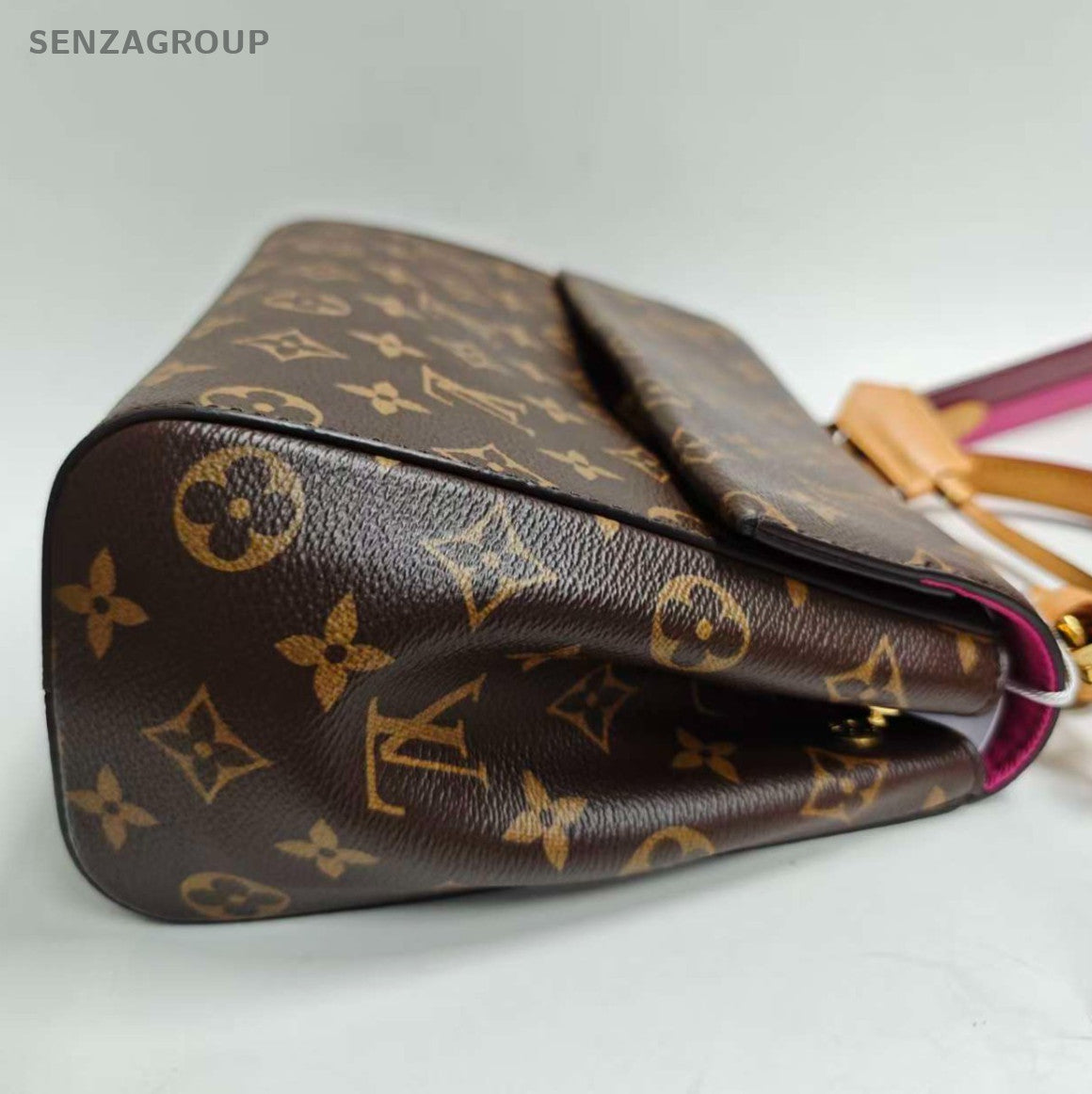 Louis Vuitton Cluny BB Monogram Top Handle Bag Crossbody Brown Gold Women