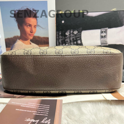 Gucci Tiger Head Camera Bag Brown Gold Buckle Crossbody Shoulder Bag