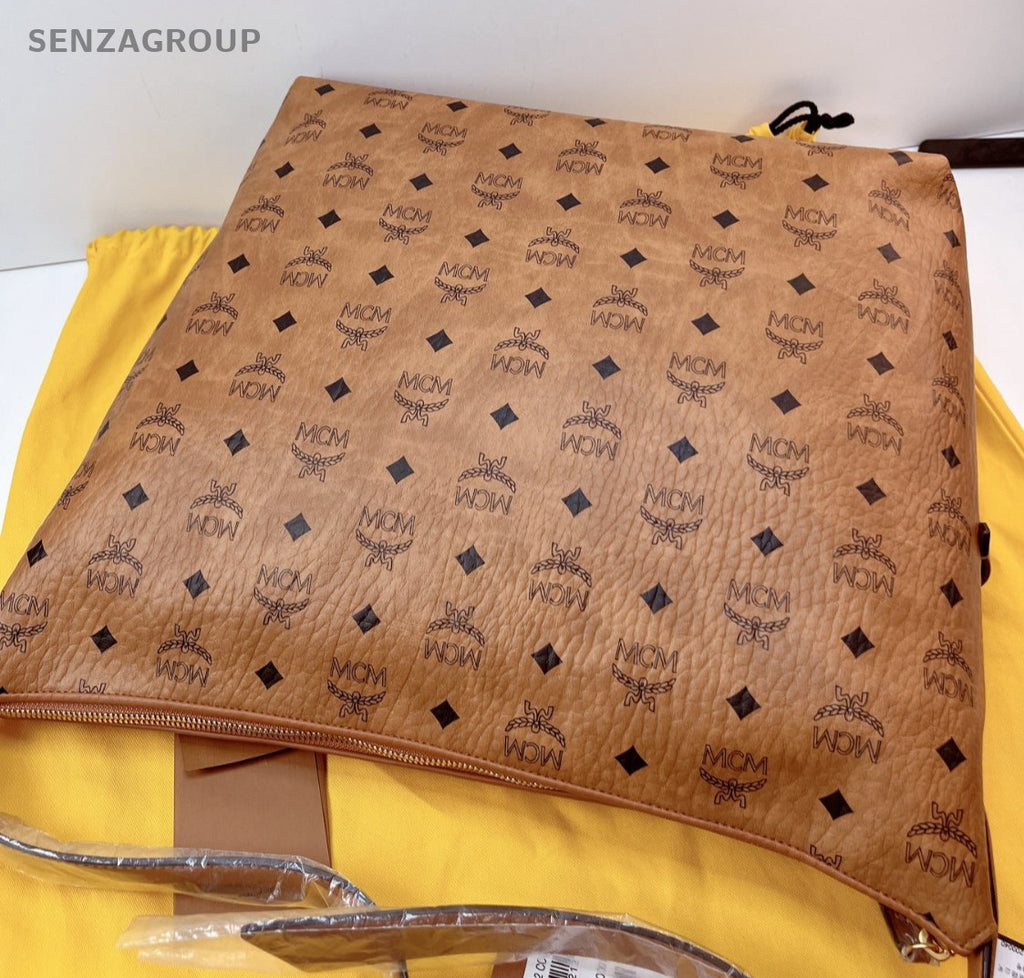 MCM 25Hobo Shoulder Bag Brown Gold Used Women Classic Fashion