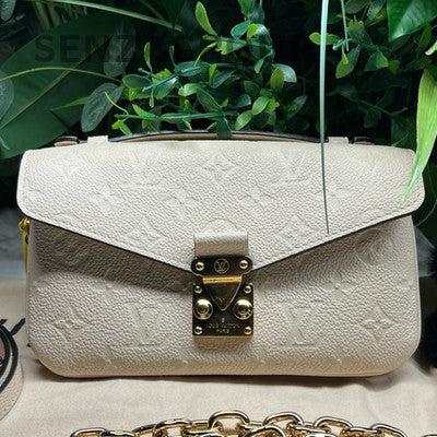 Louis Vuitton Monogram Leather Messenger Chain Crossbody Shoulder Bag