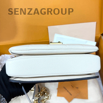 Louis Vuitton Embossed Mailbag Messenger Bag - Platinum White Shoulder Crossbody
