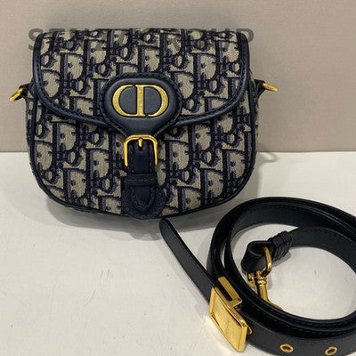 Dior Bobby Small Saddle Bag Monogram Black Gold Shoulder Crossbody