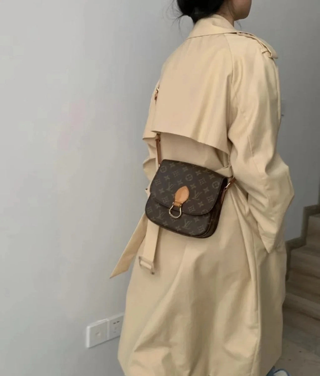 Louis Vuitton Saddle Monogram Canvas Shoulder Bag Excellent