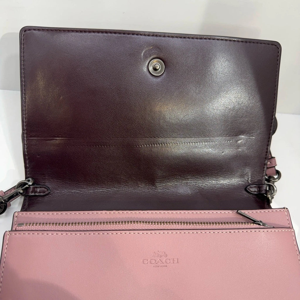 COACH Hayden 20 Polished Pebbled Leather Crossbody Clutch Bag For Women