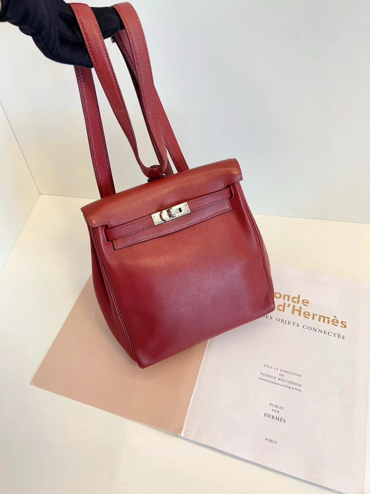 Hermes Kelly Ado Brick Red Backpack For Women