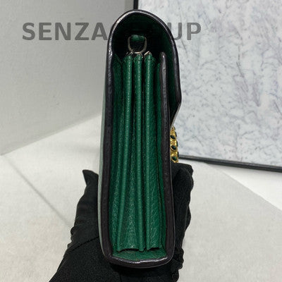 Gucci Dionysus WOC Chain Shoulder Crossbody Bag Green Silver Hardware