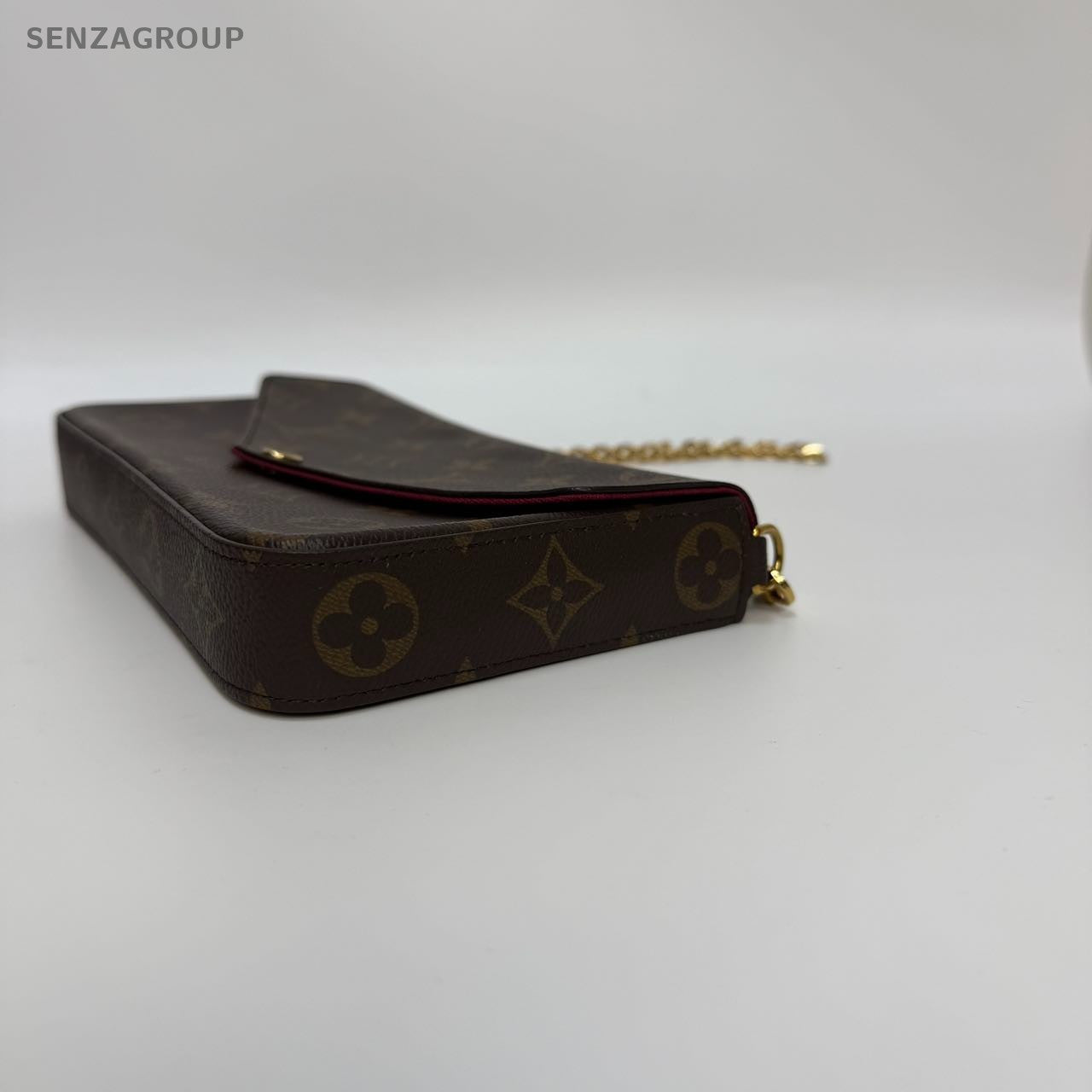 SJ0001  Louis Vuitton Felicie Crossbody Small Brown Canvas/Leather
