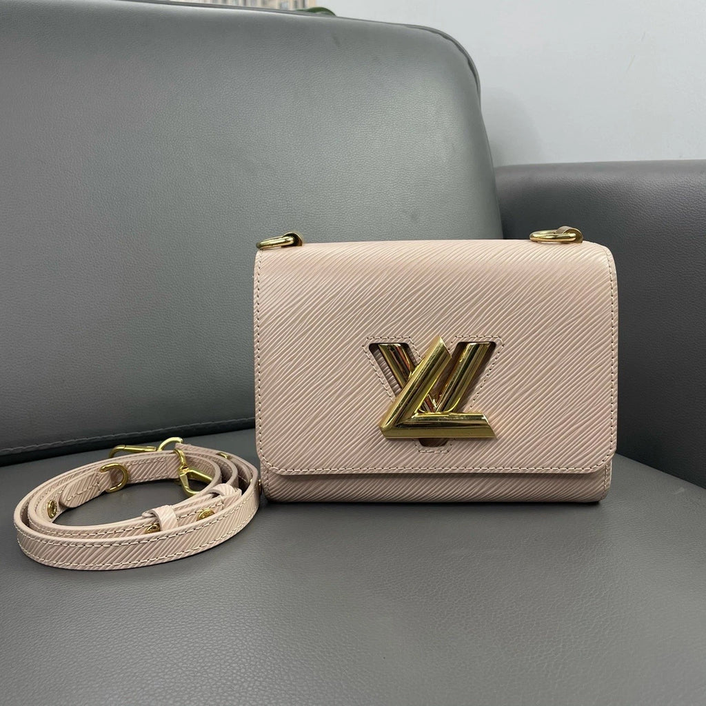 Louis Vuitton Pink Epi Leather Twist Handbag Shoulder Crossbody For Women