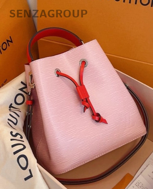 Louis Vuitton Epi Leather NeoNoe Bucket Drawstring Pink Crossbody Handbag Women