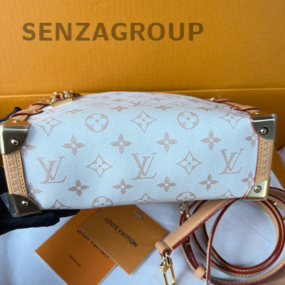 Louis Vuitton Monogram Soft Trunk Bag Medium White & Orange Women's
