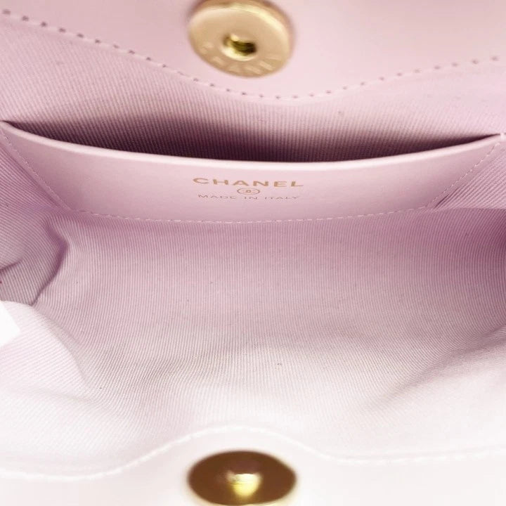 CHANEL 24S Nano 31 Bag Purple Waxed Lambskin Tote For Women