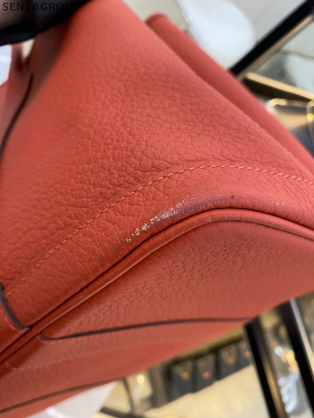 Hermès Garden Party 36 Tote Bag Red Silver Women's Classic Handbag