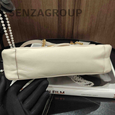 Gucci Marmont 26 White Gold Chain Shoulder Crossbody Bag Classic Women