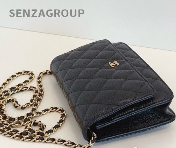 Chanel woc Caviar Leather Chain Shoulder Crossbody Bag Black