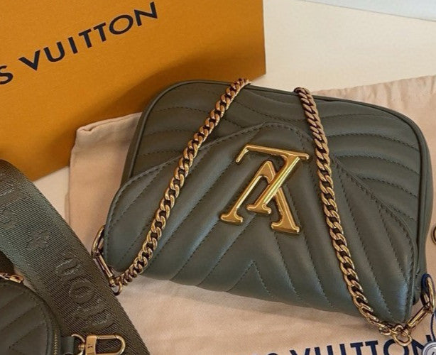 Louis Vuitton New Wave Olive green Calfskin Shoulder bag Almost Brand NEW Women