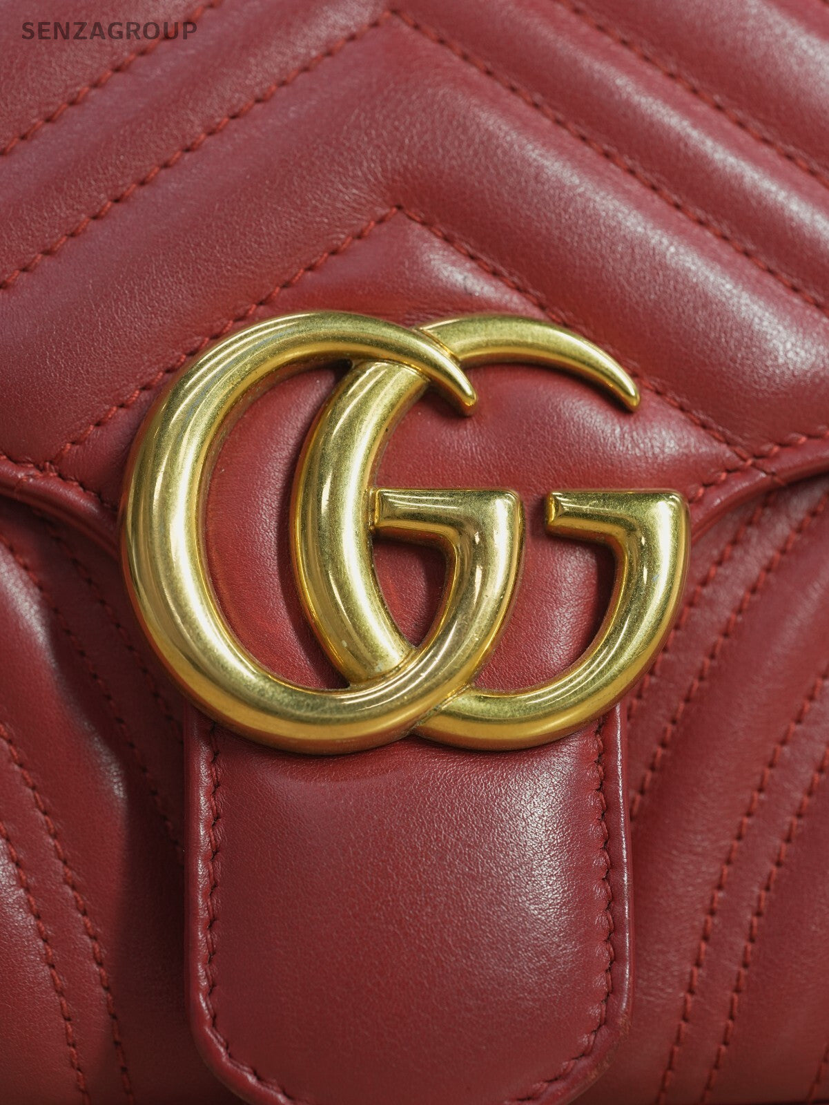 GUCCI Marmont Red with gold Crossbody Shoulder bag