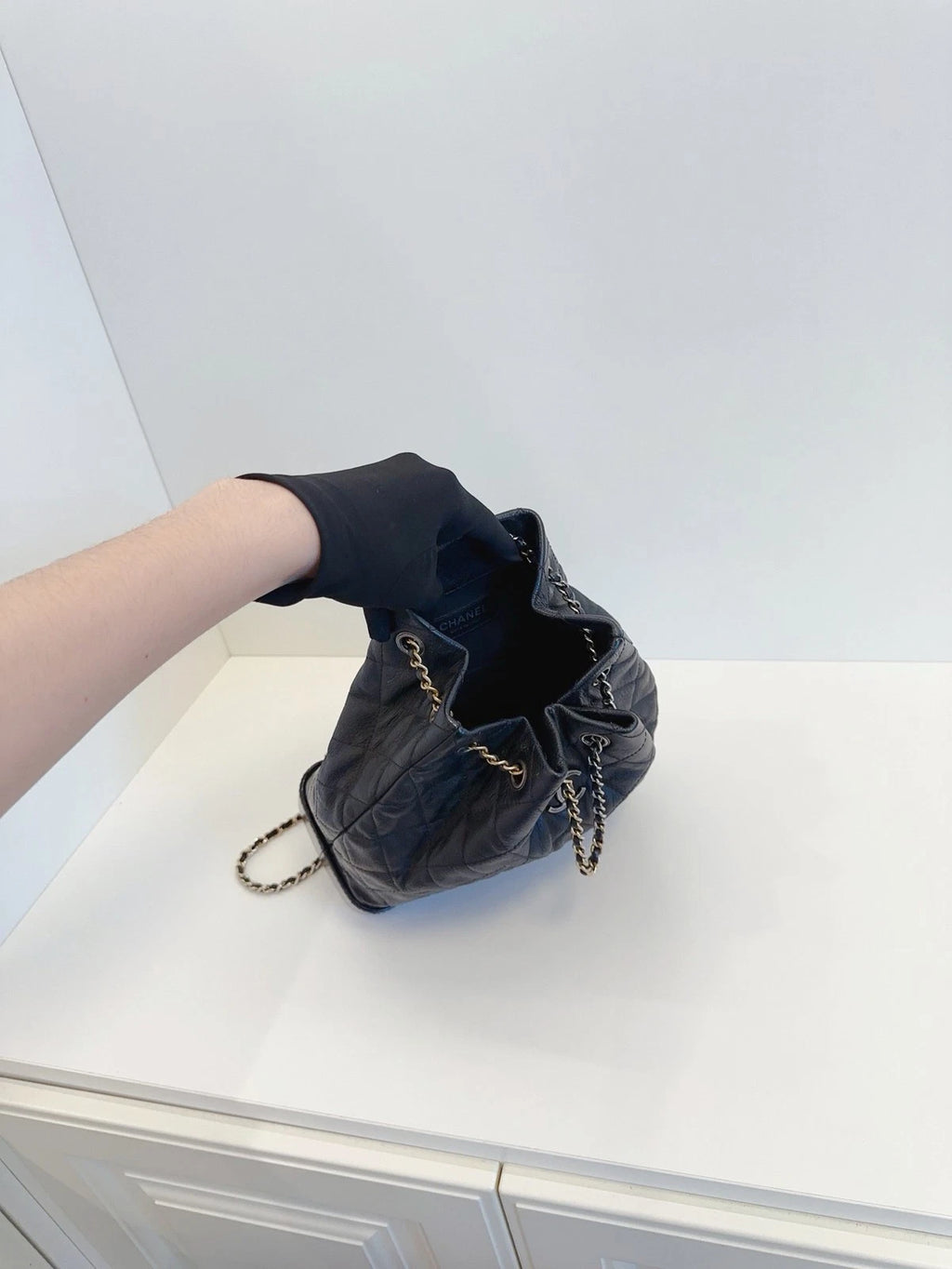 Chanel Gabrielle Medium Backpack Black Gradient Leather