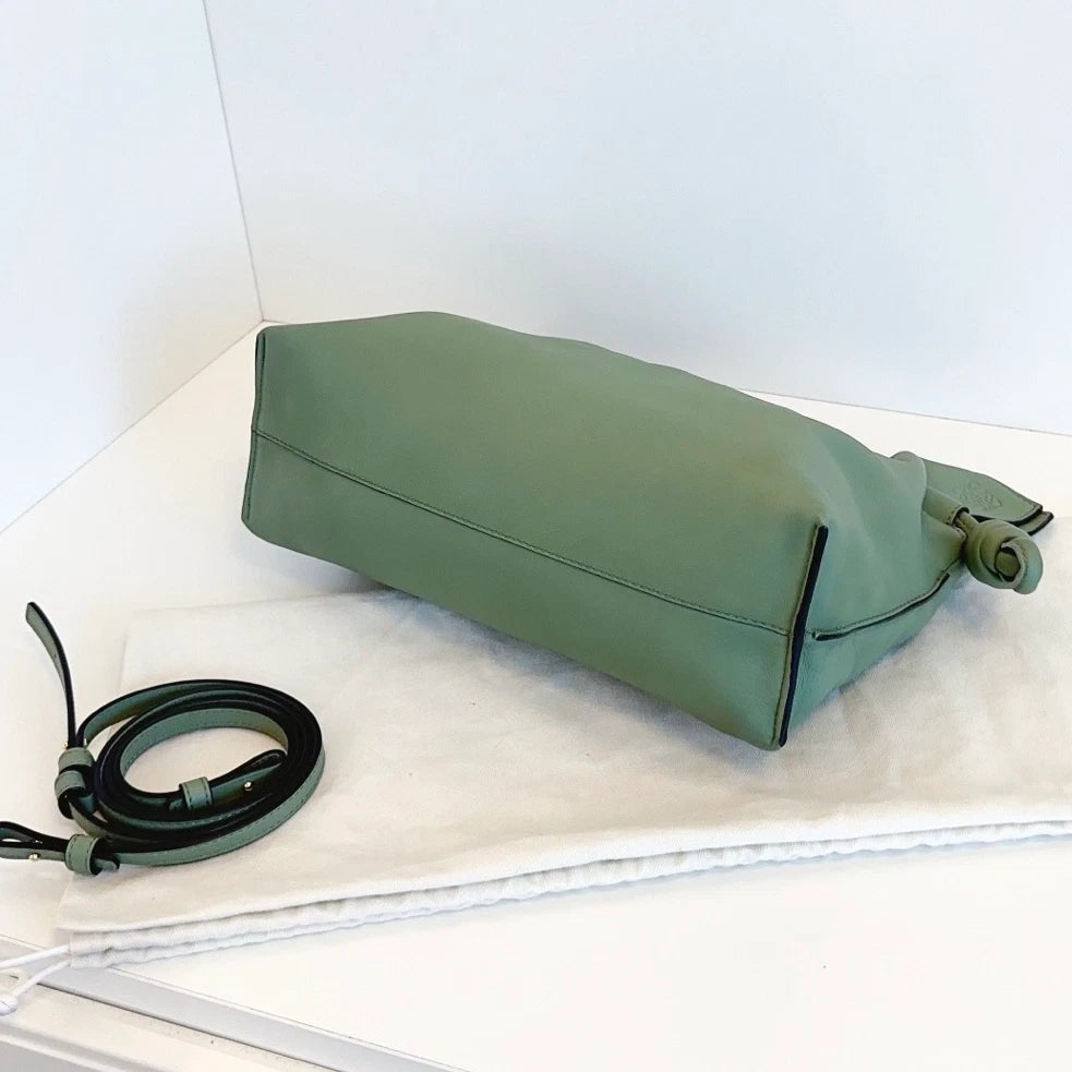 Loewe Flamenco MM Shoulder Crossbody Bag Green Women Fashion