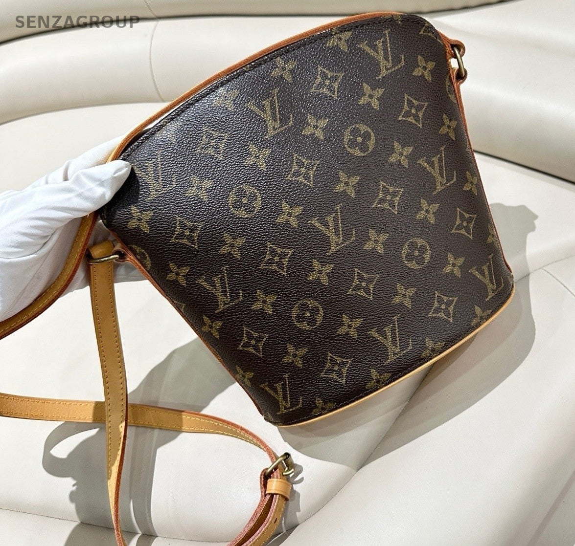 Louis Vuitton Monogram Shell Crossbody Shoulder Bag Women Brown