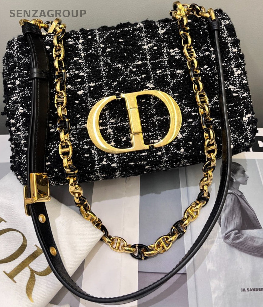 Christian Dior Caro Wicker check pattern Chain Shoulder bag Almost Brand NEW