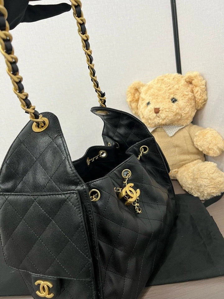 CHANEL Black 25Bag Shoulder Tote Bag For Women