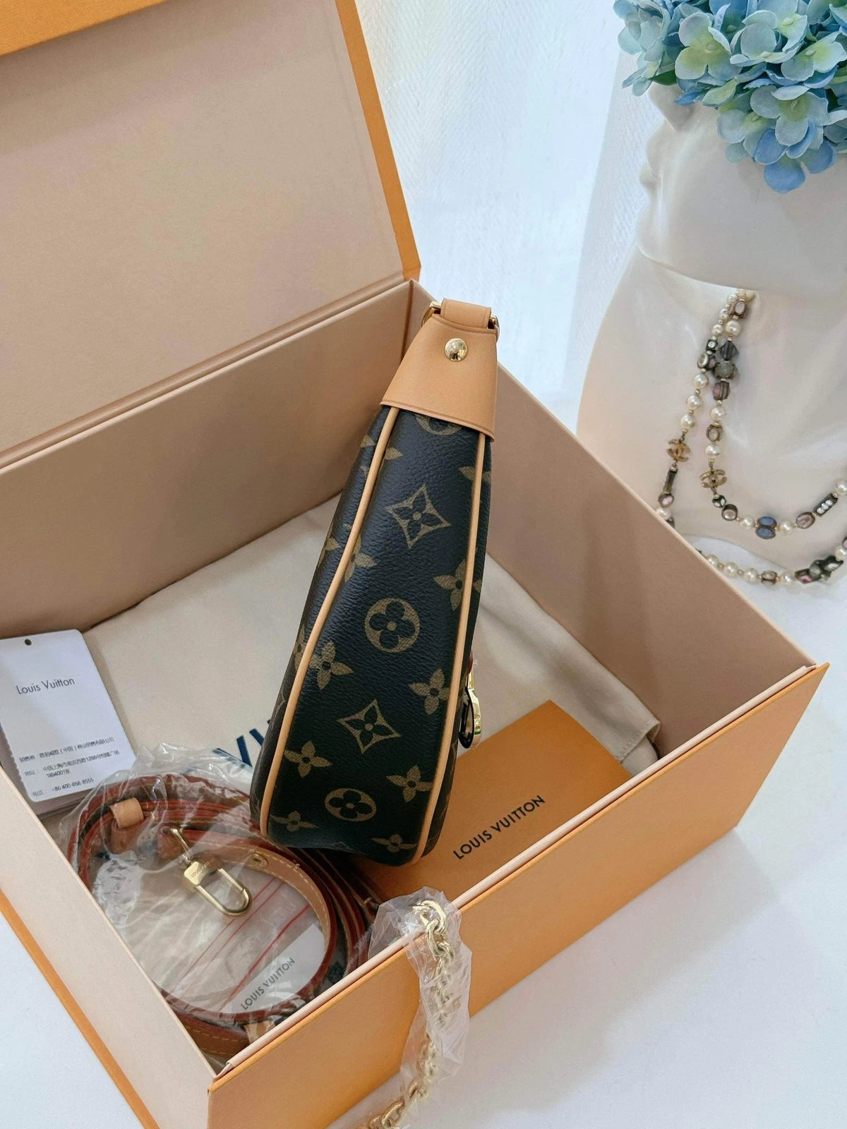 New Louis Vuitton Loop Monogram Canvas Shoulder Bag Crossbody